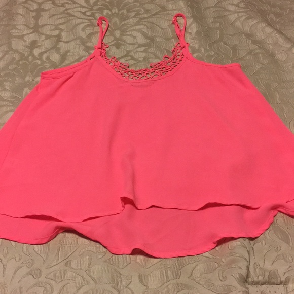 Hot pink chiffon swing cami - Picture 4 of 5